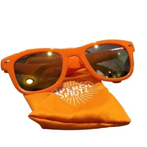 Aperol Spritz Orange Sunglasses Foldable Reflective UV Protection New With Bag
